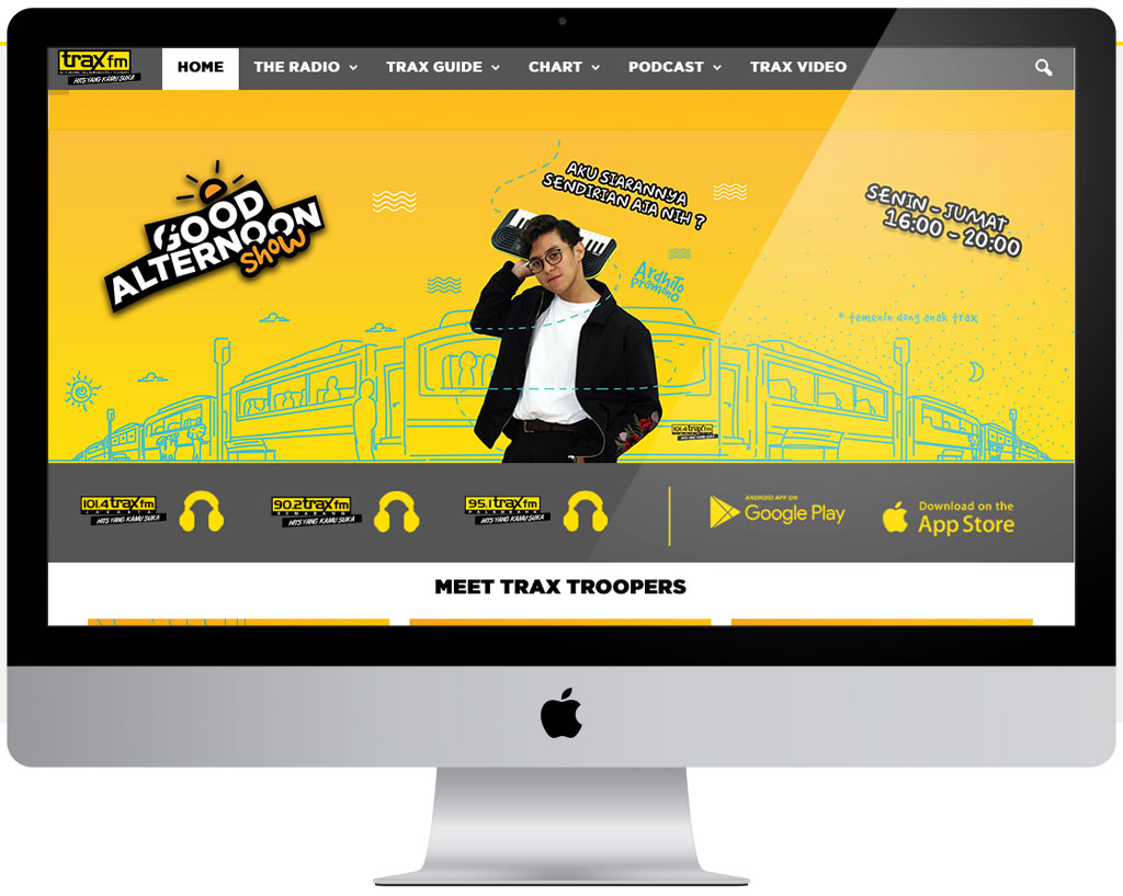 Trax FM web development project